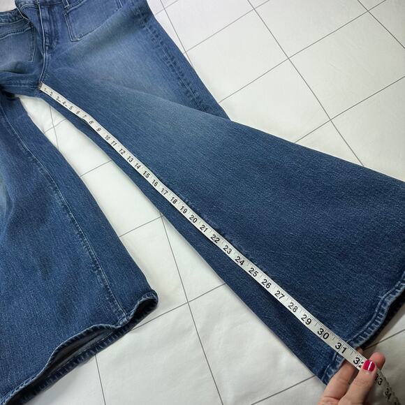 J.Crew Point Sur Jeans Womens 30 Blue Sailor Patch Pocket Wide Leg Marina Wash - Picture 10 of 12